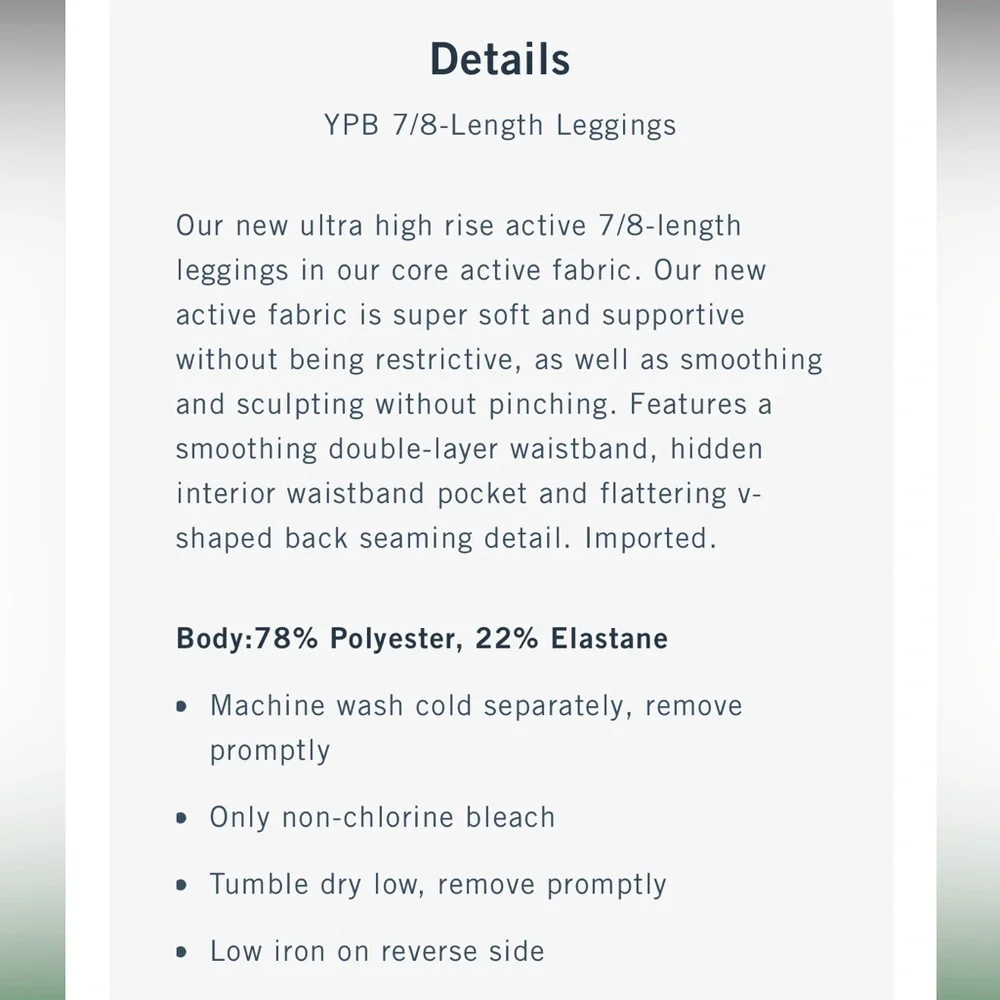 NEW Abercrombie YPB leggings - oat - Picture 4 of 4